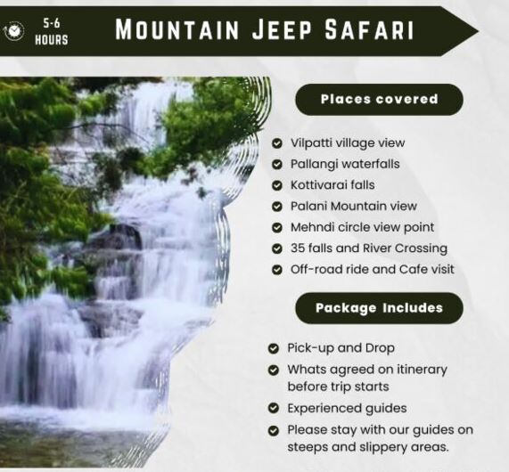 Kodaikanal Jeep Safari Mountain Tour